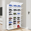 GAOMON 3 Rows 12-tier Portable Shoe Rack Organizer Shoe Cabinet 122 x 32 x 180cm White