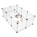 GAOMON 12pcs Portable Pet Playpen Muti-function Translucent Black