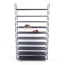 GAOMON Shoe Rack Organizer Storage Shoe Shelves 10-tier Stand Black