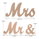 GAOMON Wooden MR & MR Letter Gay Wedding Props Table Ornaments White