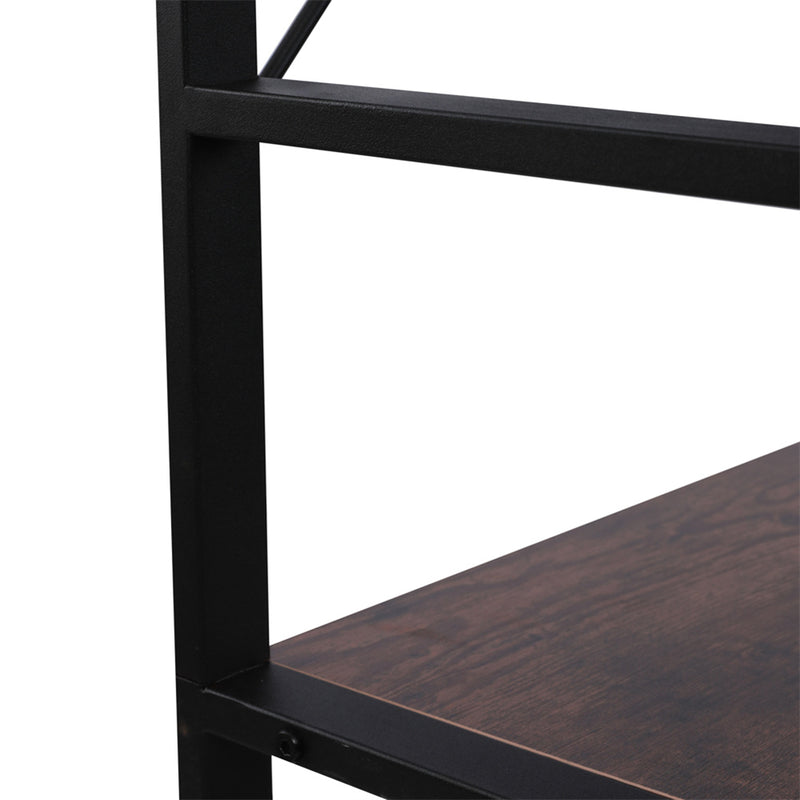 GAOMON Triple Wide 5 Tier Bookshelf Industrial Style Multipurpose Storage Rack Bookcases