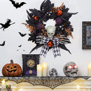 GAOMON Halloween Wreath for Front Door Skeleton Decorations