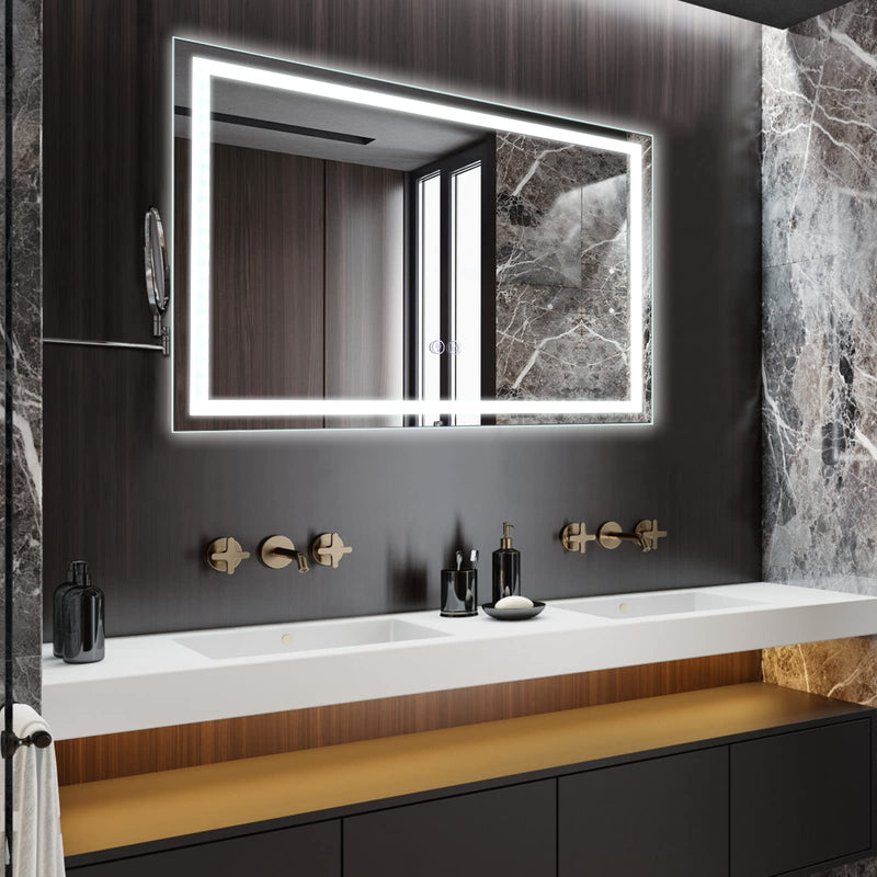 GAOMON LED Bathroom Mirror 20 x28  Large Dimmable Wall Mirrors with Front Backlight Anti Fog Shatter-Proof