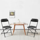 GAOMON 5pcs Folding Chair Plastic Portable Stackable Patio Stool Black