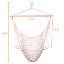 GAOMON Hanging Chair Sky Chair Swing for Indoor Outdoor Garden Yard Beige