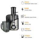 ZOKOP Juicer Machines Extractor 3 Modes Juicers Black