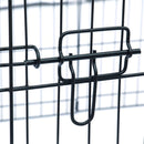 GAOMON 48" Basics Play Area Foldable Metal Pet Wire Fence 8 Pieces with Open Doors Black