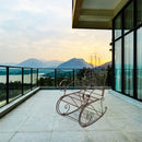 GAOMON Iron Wire Single Rocking Chair with Backrest Simple Classic Lightweight Chair