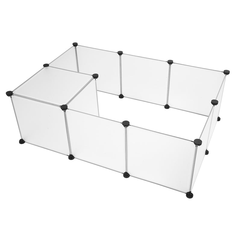GAOMON 12pcs Portable Pet Playpen Muti-function Translucent Black