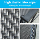 GAOMON Latex Rope Chair Patio Recliners Padded Folding Chair Wide Chaise Lounge Black