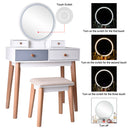 GAOMON Dressing Table Bedroom Solid Wood Simple Dressing Table White