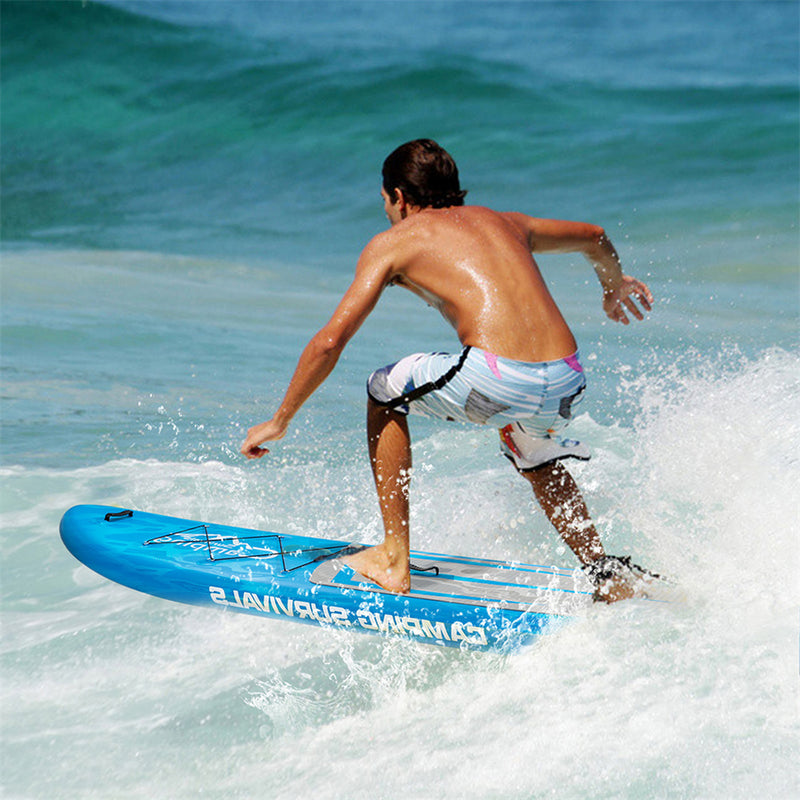 GAOMON Inflatable Stand Up 11ft Paddle Board with Removable Fin Surfboard Sup Blue Gray