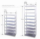 GAOMON 10-layer Shoe Rack Room-Saving Shoe Cabinet Purple