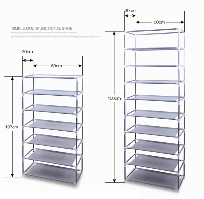 GAOMON 10-layer Shoe Rack Room-Saving Shoe Cabinet Purple