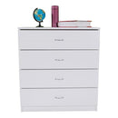 GAOMON Fiberboard Wood Cabinet Dresser with 4-drawer White