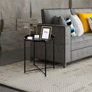 GAOMON Round Table Living Room Sofa Bed Side Table Black