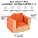 GAOMON Children Sofa 49*32*39cm Rectangular 2-in-1 Sofa and Table Orange