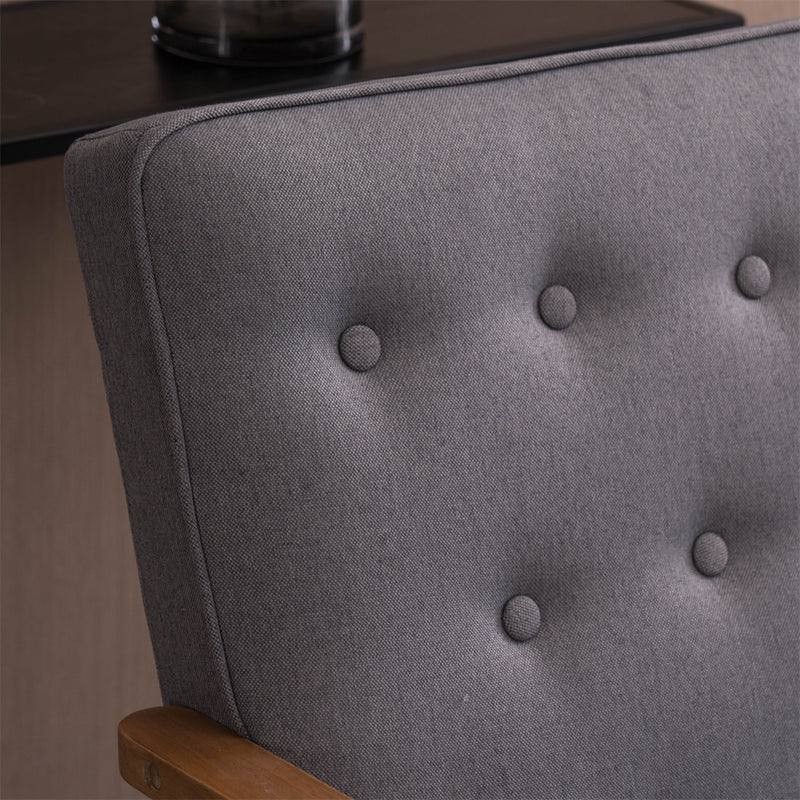 GAOMON Wooden Leisure Chair Retro Modern Comfortable Double Sofa Chair 126 x 75 x 83.5cm