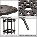 GAOMON Round Dining Table Easy To Assemble Table 81x81x104cm Bronze