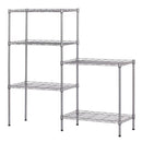 GAOMON Metal Storage Shelf Standing Rack for Microwave Oven Rack Silver