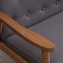 GAOMON Wooden Leisure Chair Retro Modern Comfortable Double Sofa Chair 126 x 75 x 83.5cm