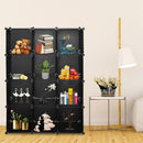GAOMON 12-cube Storage Shelf DIY Stackable Bookshelf Cabinet Storage Organizer Black
