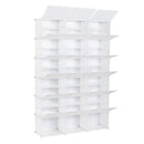 GAOMON 3 Rows 12-tier Portable Shoe Rack Organizer Shoe Cabinet 122 x 32 x 180cm White