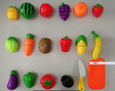 GAOMON 18pcs Kitchen Pretend Cutting Fruit Playset Cutting Toys