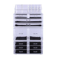 GAOMON 4Pcs/Set Makeup Organizer Plastic Cosmetic Storage Drawers Display Box Transparent