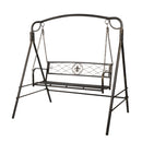 GAOMON Flat Iron Tube Double Swing Chair with Back Thin Line