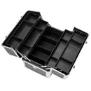 GAOMON Double-open Cosmetic Storage Box Travel Beauty Cosmetic Case Black