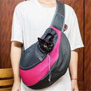 GAOMON Pet Sling Bag Breathable Mesh Travel Safe Single Shoulder Bag Rose Red
