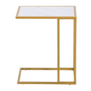 GAOMON Marble Side Table Easy to Assemble Table with Sturdy Table Legs 30x48x61cm