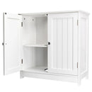 GAOMON 2-Door Storage Organizer Furniture Bathroom Sink Cabinet Bathroom Cabinet White