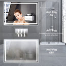 GAOMON LED Bathroom Mirror 24 x32  Large Dimmable Wall Mirrors Front Backlight Anti Fog Shatter-Proof