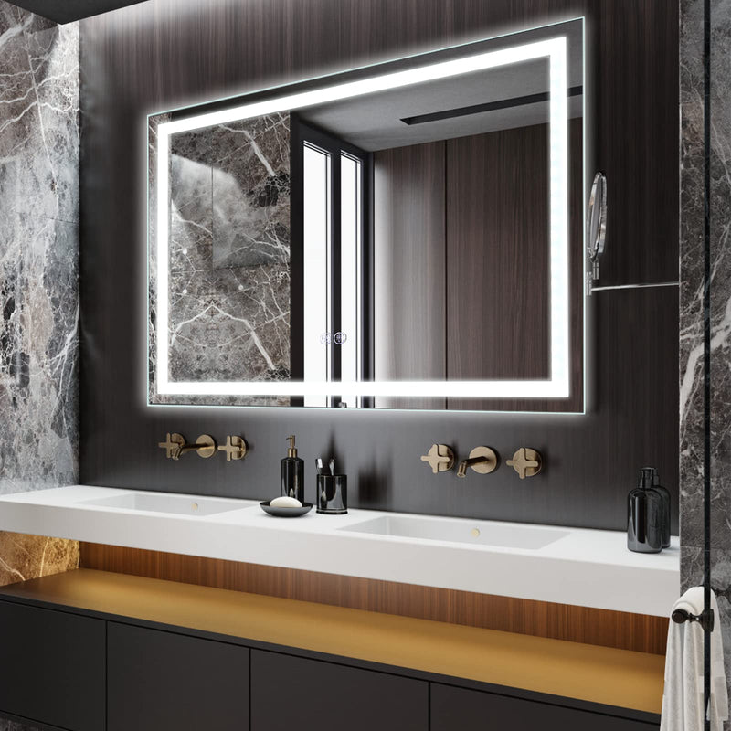 GAOMON LED Bathroom Mirror 24 x40 Large Dimmable Wall Mirrors with Front & Backlight Anti-Fog Shatter-Proof