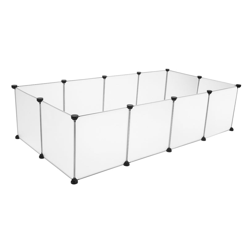 GAOMON 12pcs Portable Pet Playpen Muti-function Translucent Black