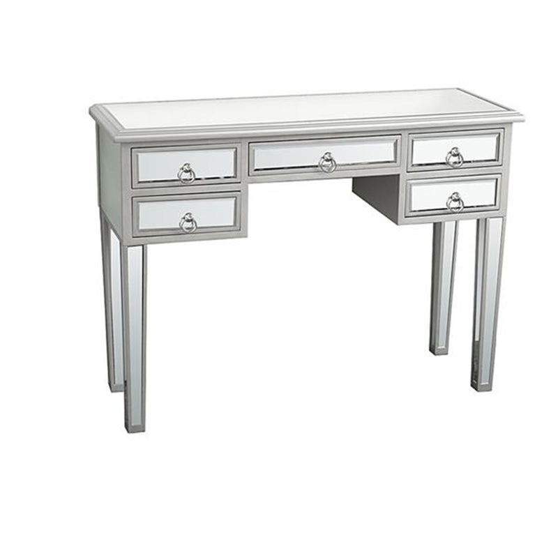 GAOMON Mirrored Desk Vanity Table With 5 Drawers For Home Bedroom Storage