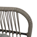 GAOMON 3 Pcs/set Patio Table Chair Set Outdoor Single Chair + Coffee Table Grey