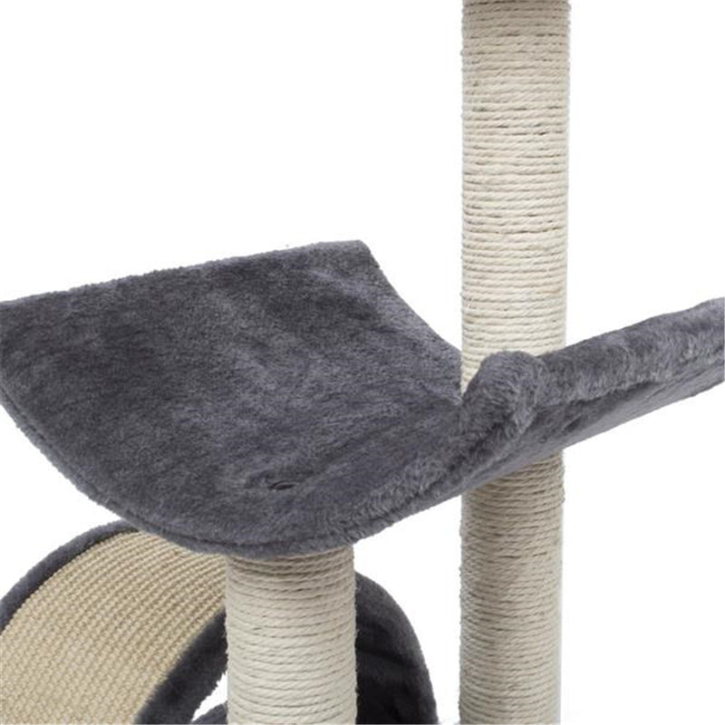GAOMON Cat Condo Set 28-inch Tree Tower Scratching Post Step Ladder Grey