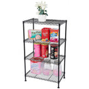 GAOMON 4-tier Adjustable Layer Spacing Household Metal Shelf 50*30*80cm Black