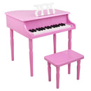 GAOMON Children 30-key Wooden Piano With Music Stand 4 feet Piano Toys Pink