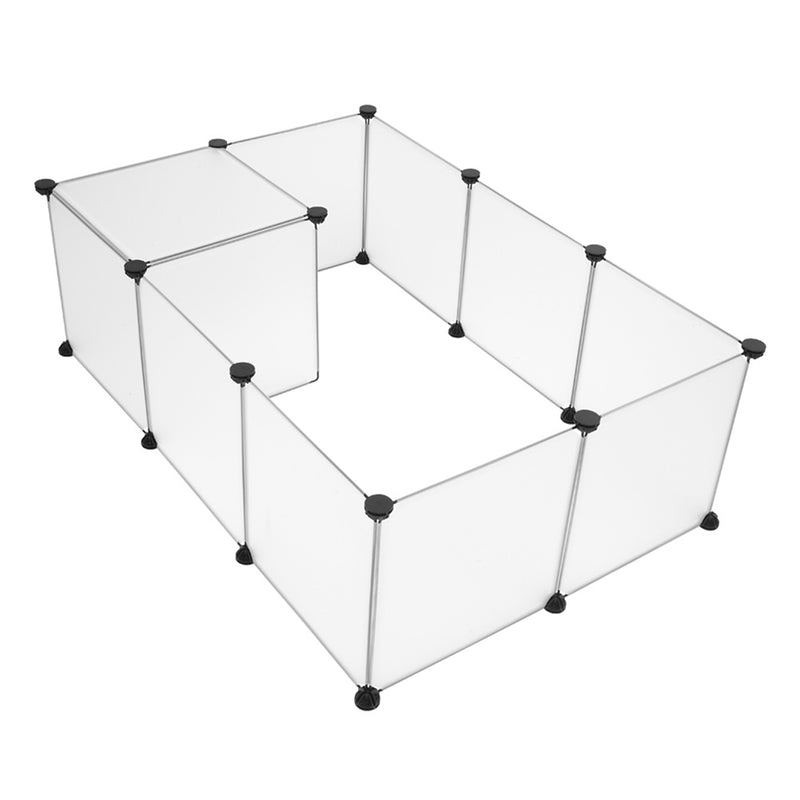 GAOMON 12pcs Portable Pet Playpen Muti-function Translucent Black
