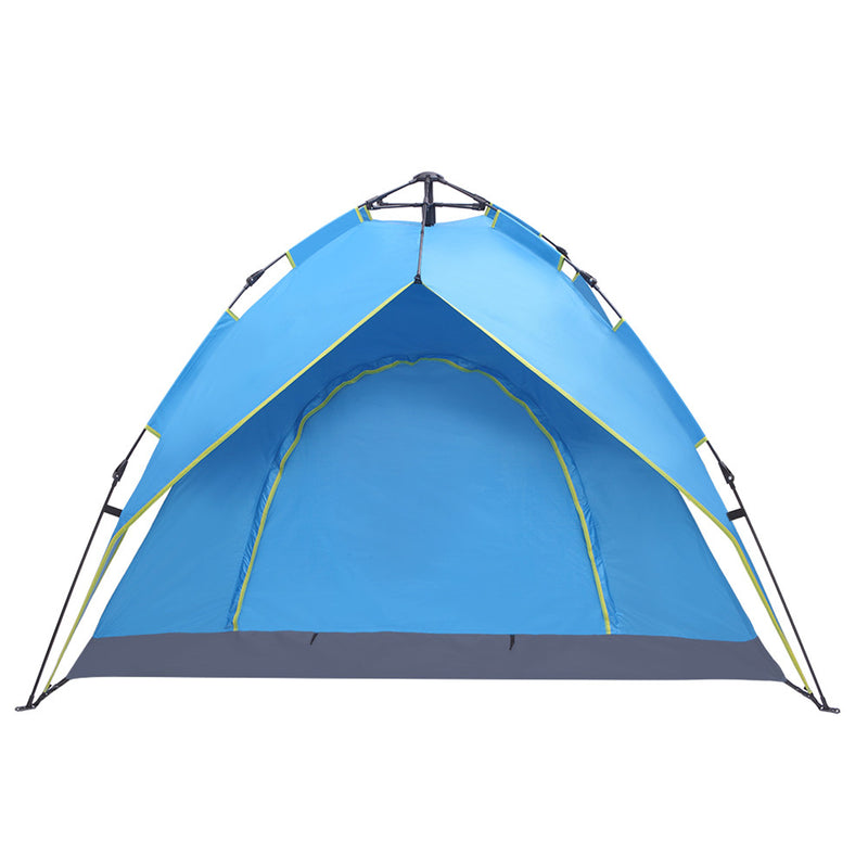 GAOMON Camping Tent 4-side Double-layer Double-door Hydraulic Easy Setup Tent Blue