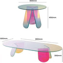 GAOMON Acrylic Coffee Table Modern Round Glass End Table Side Table - Large