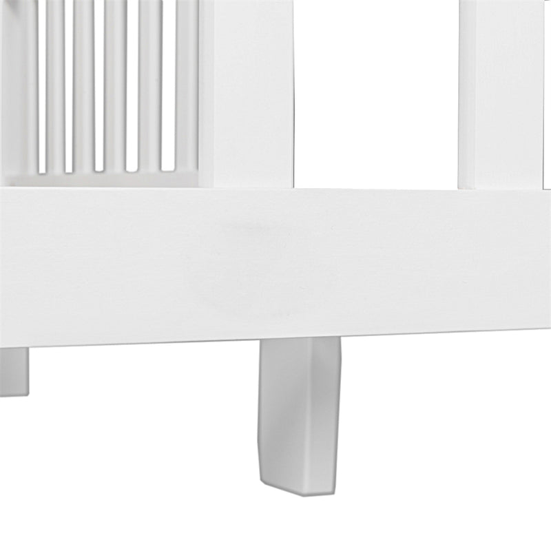 GAOMON Wooden Baby Toddler Bed Pine Children Bedroom Furniture with Safety Guardrail