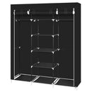 GAOMON 150*45*175 Portable Clothes Closet Wardrobe Clothes Storage Organizer Black