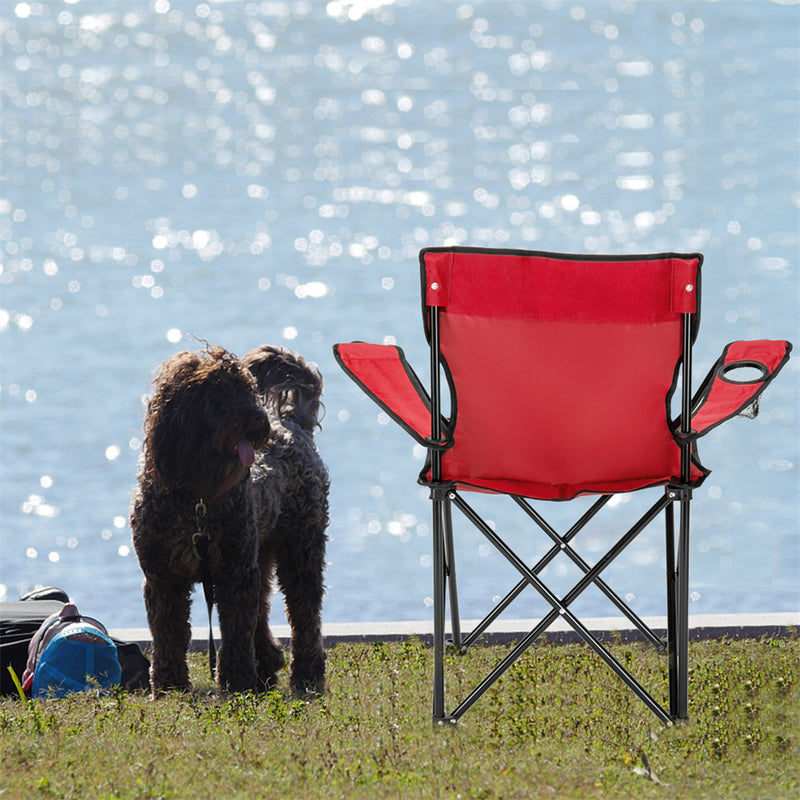 GAOMON Camping Chair Small Simple Foldable Chair 80x50x50cm Red