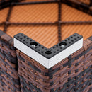 GAOMON 3pcs Weaving Rattan Modular Sofa Set 2 Corner Sofas + 1 Large Coffee Table