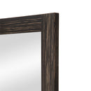 GAOMON Rectangular Decorative Mirror Wood Glass Brown